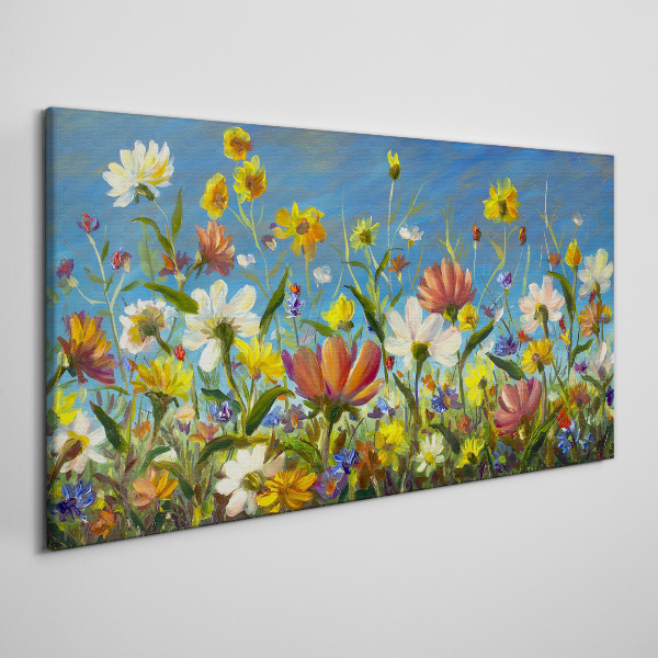 Foto auf leinwand Frühlingsblumenlandschaft