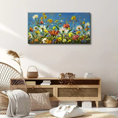 Foto auf leinwand Blumenwiese malen