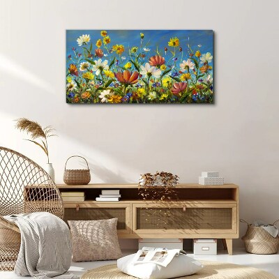 Foto auf leinwand Frühlingsblumenlandschaft
