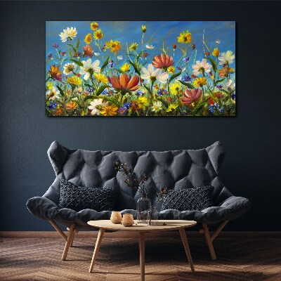 Foto auf leinwand Blumenwiese malen