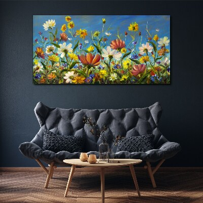 Foto auf leinwand Frühlingsblumenlandschaft
