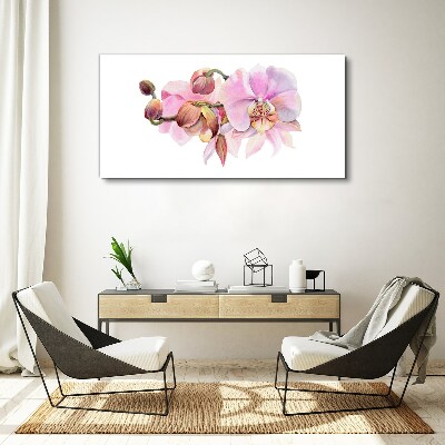 Wandbild Aquarell-Orchideenblume