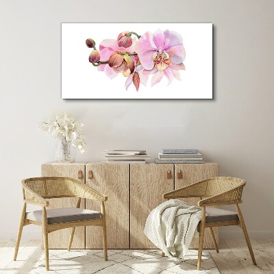 Wandbild Aquarell-Orchideenblume