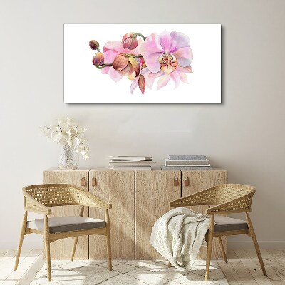 Wandbild Orchidee in Pastelltönen