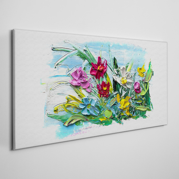 Foto auf leinwand Ein Blumenstrauß in intensiven Farben