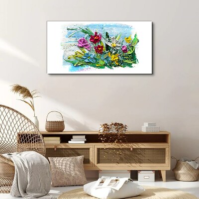 Foto auf leinwand Ein Blumenstrauß in intensiven Farben