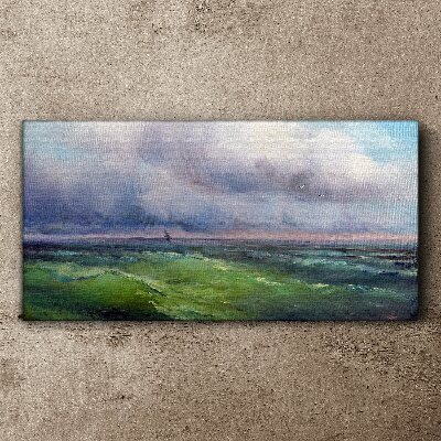 Fotobilder Wellen unter stürmischem Himmel