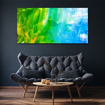 Foto auf leinwand Grüne und blaue Abstraktion
