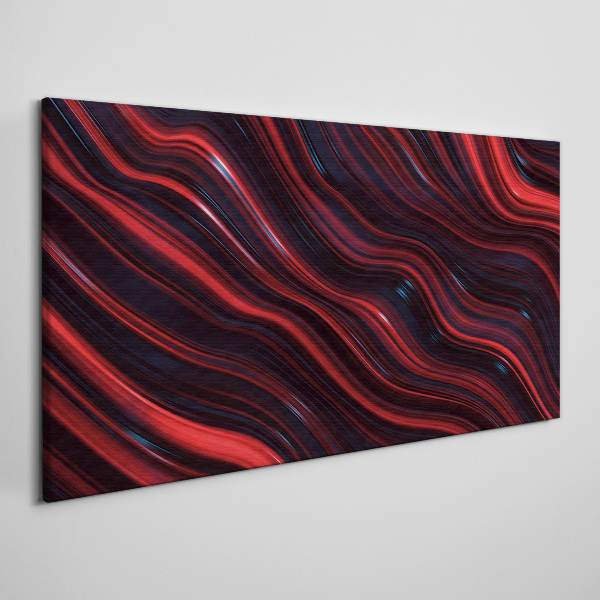 Foto auf leinwand Wellen aus Rot und Marineblau