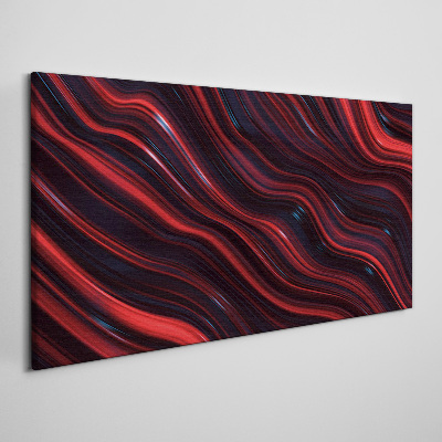 Foto auf leinwand Wellen aus Rot und Marineblau