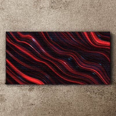 Foto auf leinwand Wellen aus Rot und Marineblau