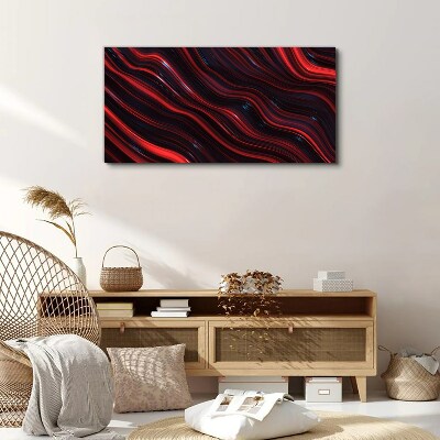 Foto auf leinwand Wellen aus Rot und Marineblau