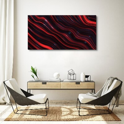 Foto auf leinwand Wellen aus Rot und Marineblau