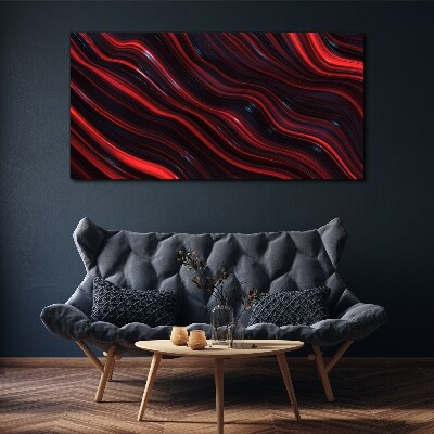 Foto auf leinwand Wellen aus Rot und Marineblau