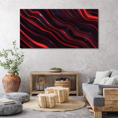 Foto auf leinwand Wellen aus Rot und Marineblau