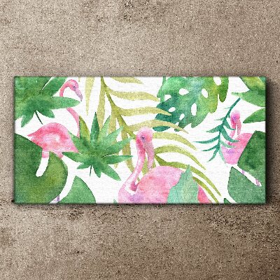 Foto auf leinwand Glückliche Flamingos im tropischen Dschungel