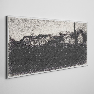 Foto auf leinwand Landschaft der Häuser von Georges Seurat