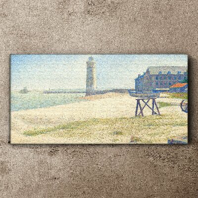 Bild auf leinwand Ein Leuchtturm an der Küste