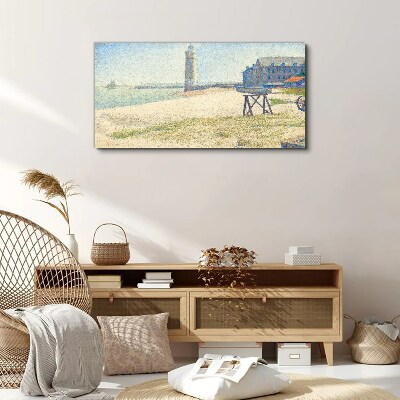 Bild auf leinwand Ein Leuchtturm an der Küste