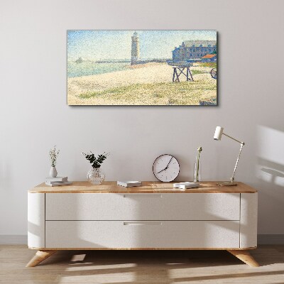 Bild auf leinwand Ein Leuchtturm an der Küste