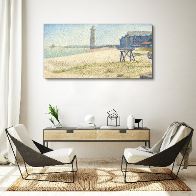 Bild auf leinwand Ein Leuchtturm an der Küste