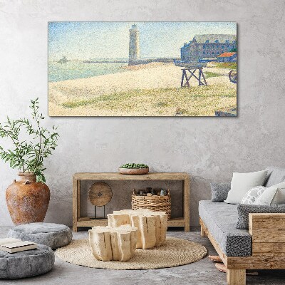 Bild auf leinwand Ein Leuchtturm an der Küste