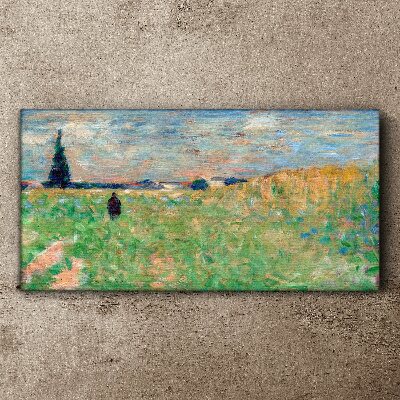 Foto auf leinwand Sommerlandschaft Seurat