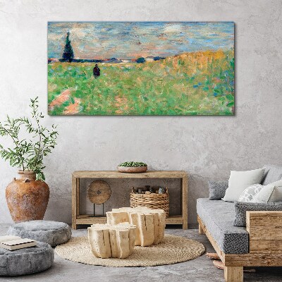 Foto auf leinwand Sommerlandschaft Seurat