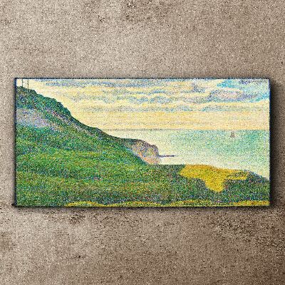 Foto auf leinwand Küstenlandschaft in Farbpunkten