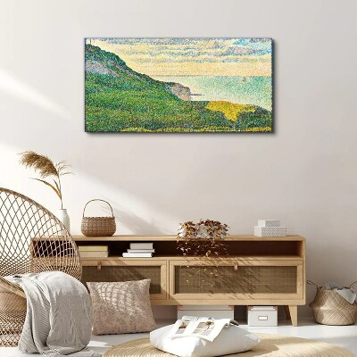 Foto auf leinwand Küstenlandschaft in Farbpunkten
