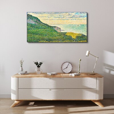 Foto auf leinwand Küstenlandschaft in Farbpunkten