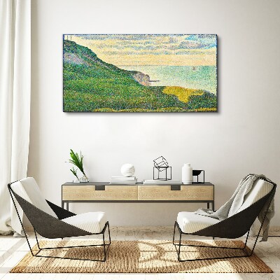Foto auf leinwand Küstenlandschaft in Farbpunkten