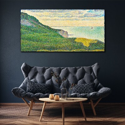 Foto auf leinwand Küstenlandschaft in Farbpunkten