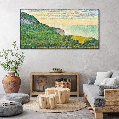 Foto auf leinwand Küstenlandschaft in Farbpunkten