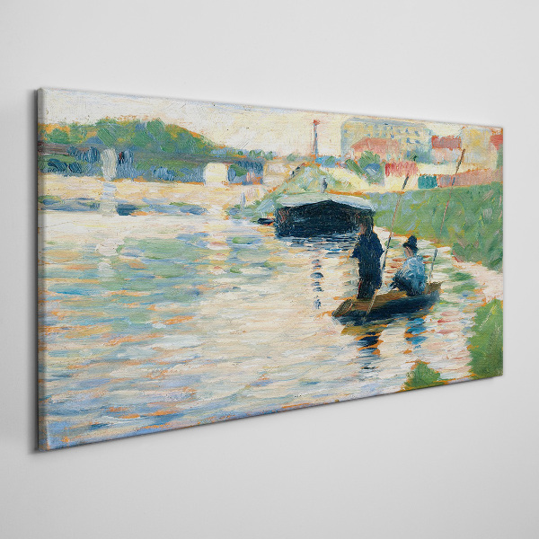 Foto auf leinwand Boote auf dem Fluss