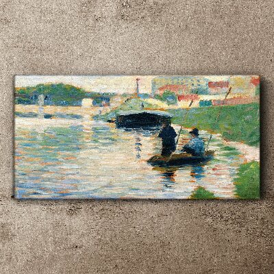 Foto auf leinwand Boote auf dem Fluss
