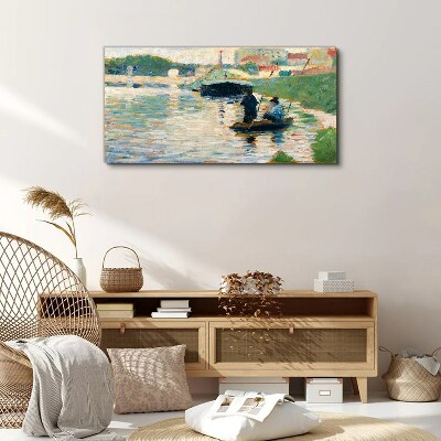 Foto auf leinwand Boote auf dem Fluss