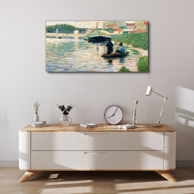 Foto auf leinwand Boote auf dem Fluss