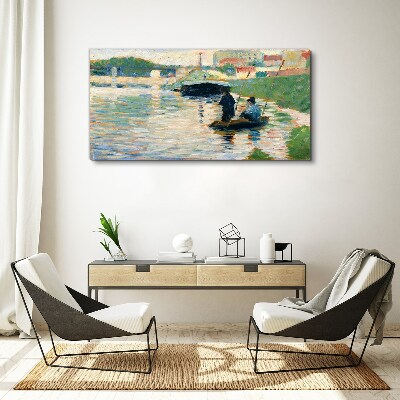 Foto auf leinwand Boote auf dem Fluss
