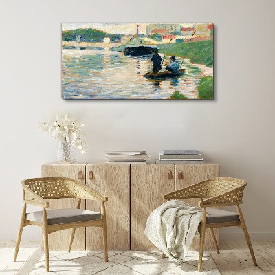 Foto auf leinwand Boote auf dem Fluss