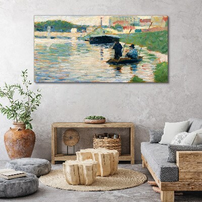 Foto auf leinwand Boote auf dem Fluss
