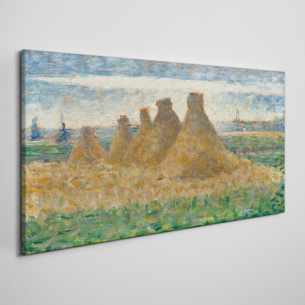 Bild auf leinwand Goldene Heuhaufen
