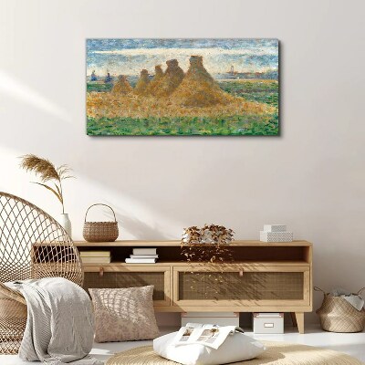 Bild auf leinwand Goldene Heuhaufen