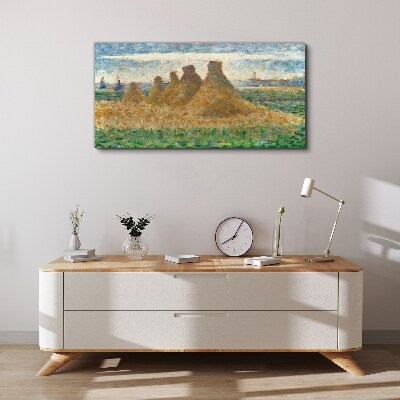 Bild auf leinwand Goldene Heuhaufen