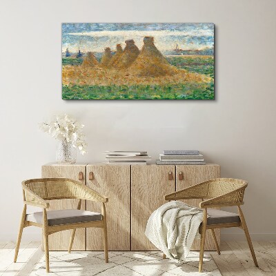Bild auf leinwand Goldene Heuhaufen
