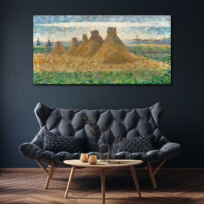 Bild auf leinwand Goldene Heuhaufen