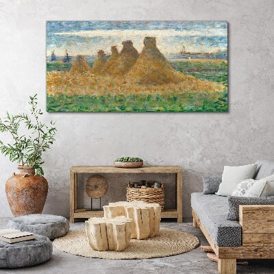 Bild auf leinwand Goldene Heuhaufen