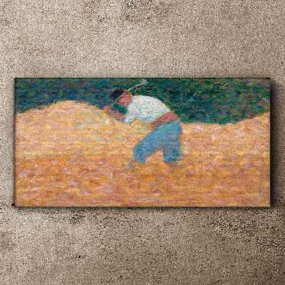 Foto auf leinwand Landwirt bei der Feldarbeit