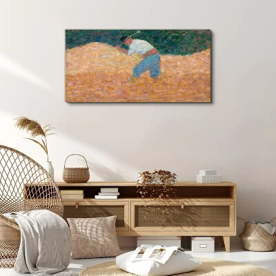 Foto auf leinwand Landwirt bei der Feldarbeit
