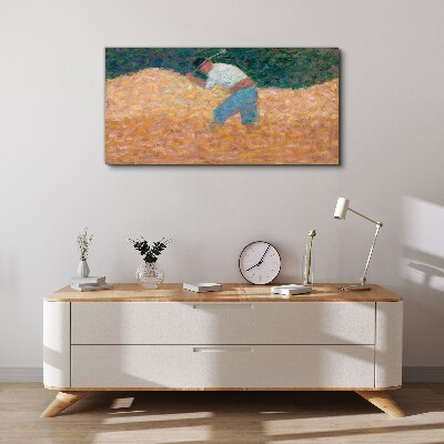 Foto auf leinwand Landwirt bei der Feldarbeit